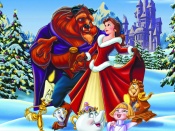 Belle's Christmas Disney Wallpaper