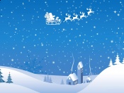 Christmas Wallpaper - Santa Claus Silhouette