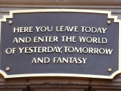 Disneyland Entrance Plaque
