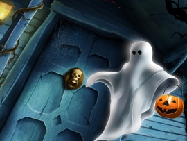 Halloween Ghost Wallpaper (click to view)