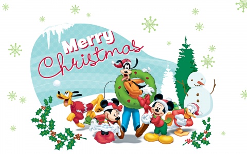 Mickey Mouse Disney Christmas Wallpaper (click to view)