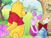 Pooh and Piglet Valentine's Day Wallpaper