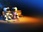 Robot Romance Wallpaper
