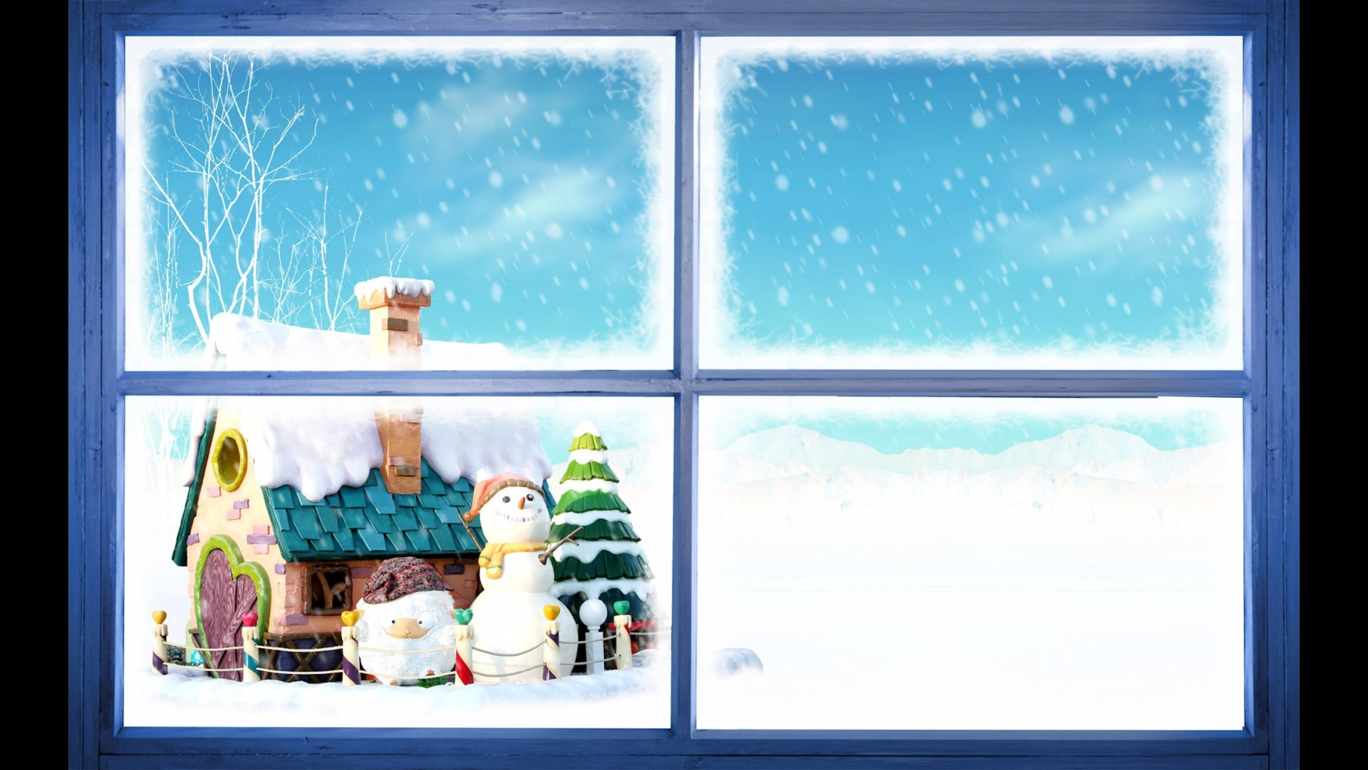 Christmas Sheep Wallpaper