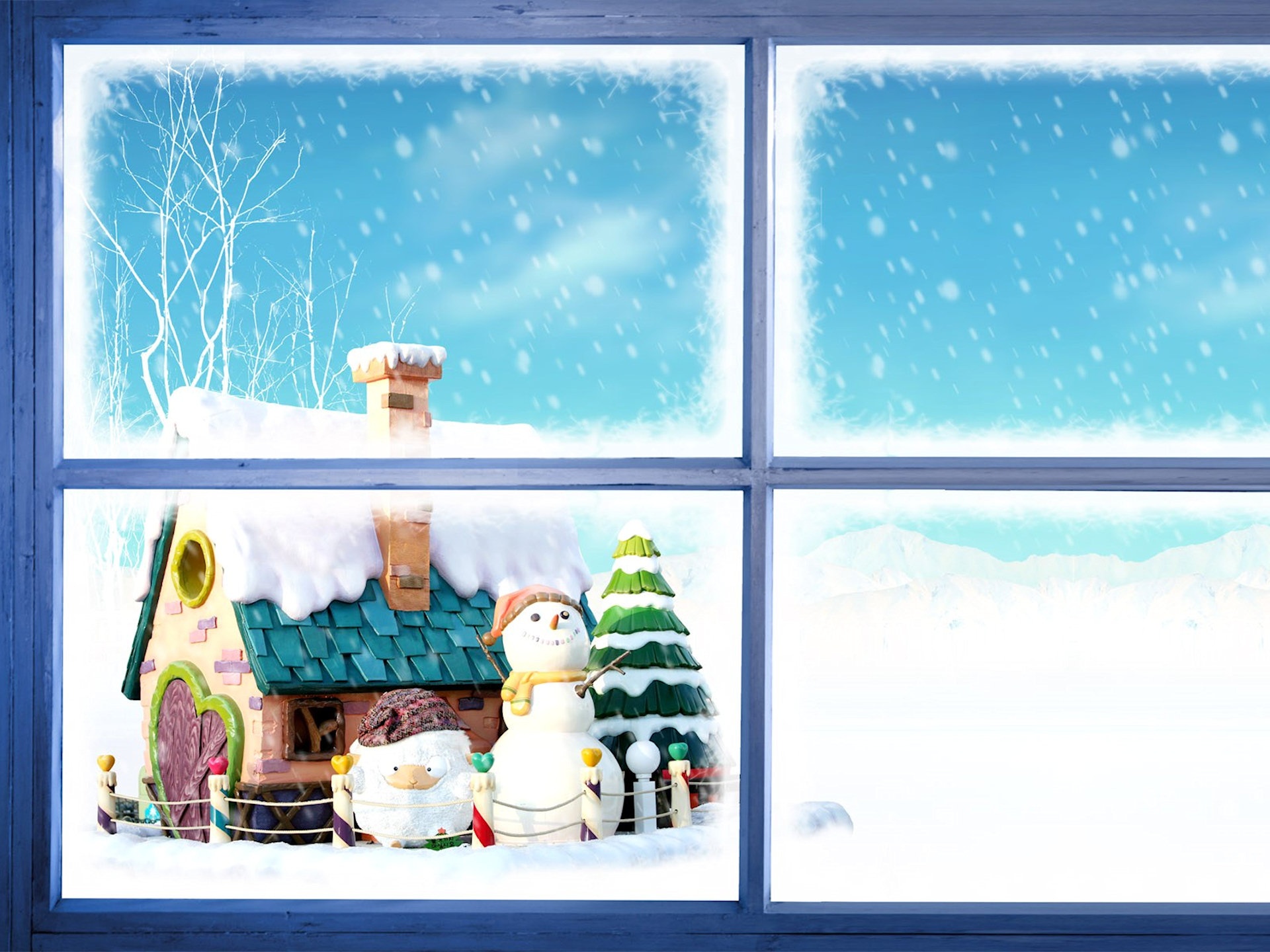 Christmas Sheep Wallpaper