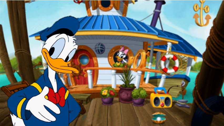 Donald Duck's Boat House Wallpaper