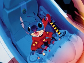 Stitch Escaping Wallpaper (click to view)