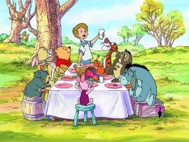 Thanksgiving with Pooh and Friends Wallpaper (click to view)