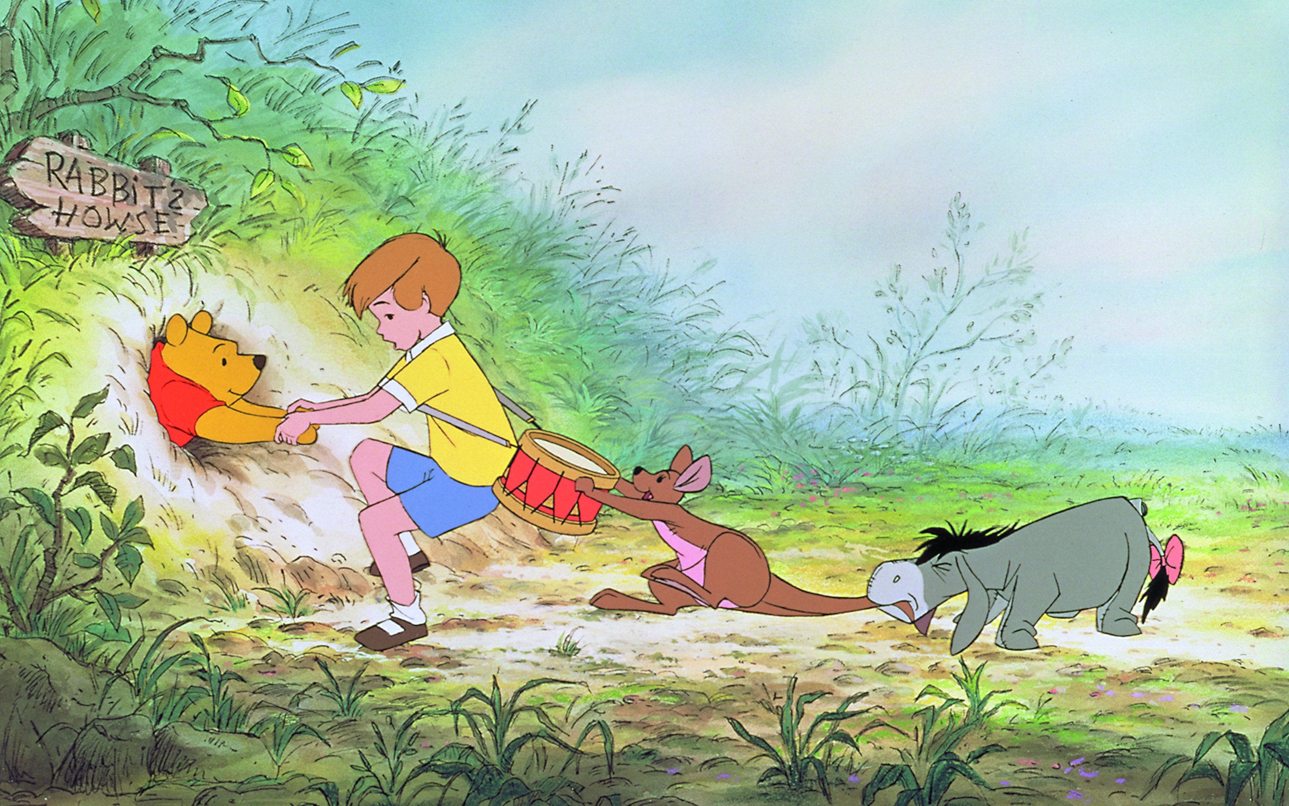 Pooh Needs Help - Disney Wallpaper